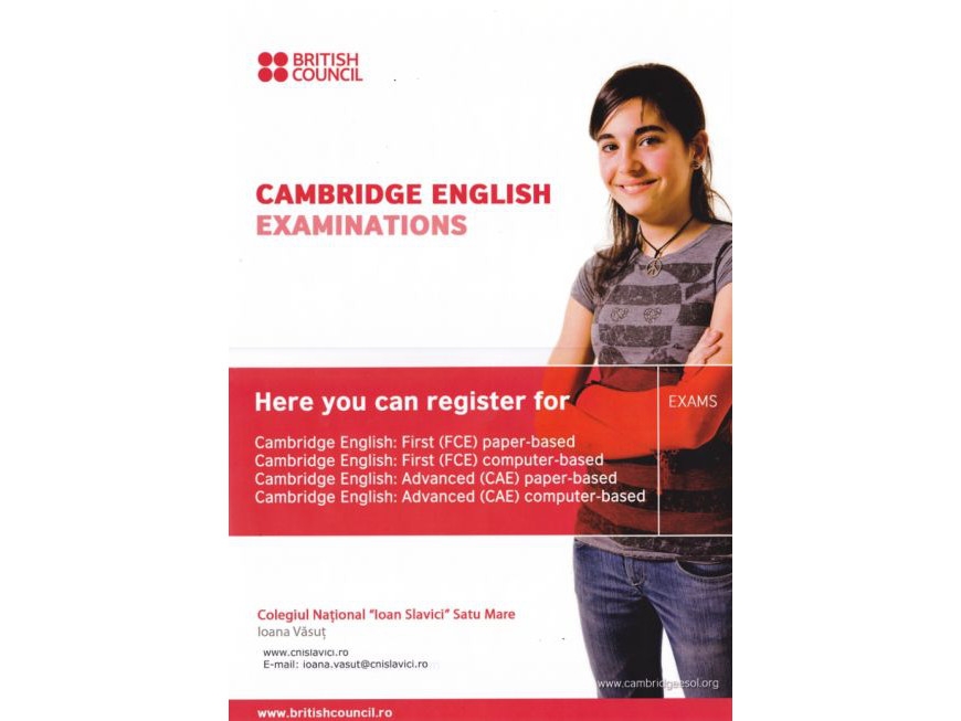 Înscrieri examene Cambridge - sesiunea iunie 2015