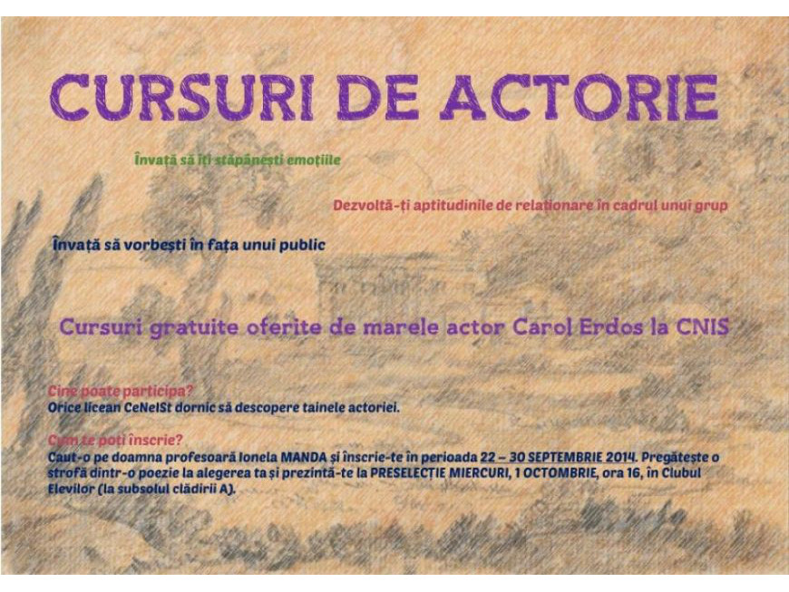 Cursuri de actorie